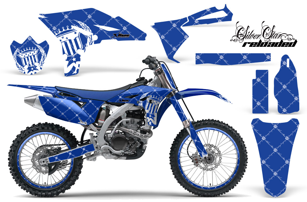 Yamaha YZ250F 2010 Graphics Kit RELOADED-WHITE BLUEBG-NP